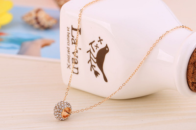 新款時尚韓國飾品 鑲鉆O字鏈項飾與立體圓形合金吊墜的批發指南